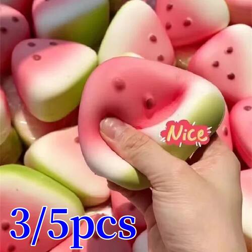 1/3/5pcs Squishy Watermelon Fidget Toy Anti-Stress Slow Risi