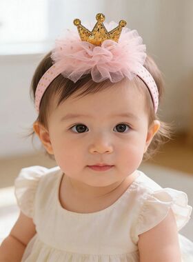 Sweet Cute Baby Hairbands Girls Princess Glitter Crown Headw