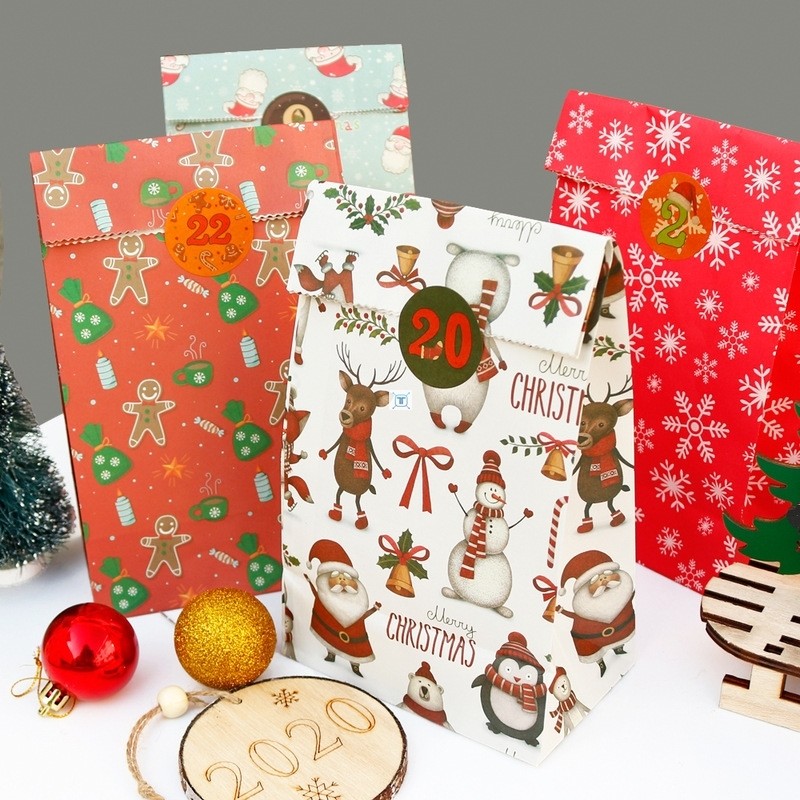 christmas gift bag 24 set christmas candy and snack paper
