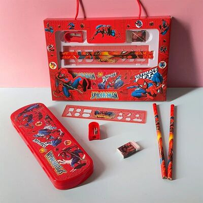 Cartoom Spiderman Stationery Set Gift Box for Students with