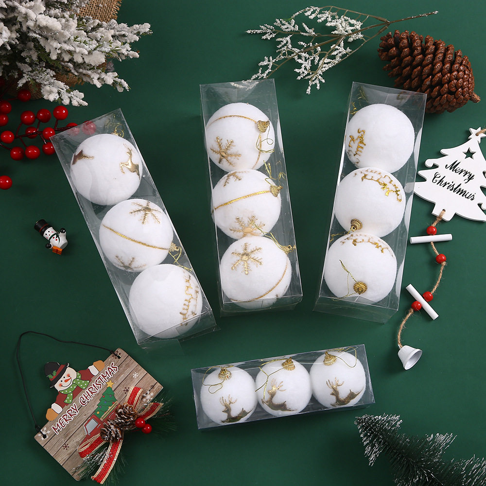 Christmas Foam Fluffy Ball Gold Powder Patch Christmas Decor