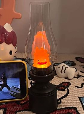 Calcifer Vintage Night Light Cartoon Anime Flameless Decorat