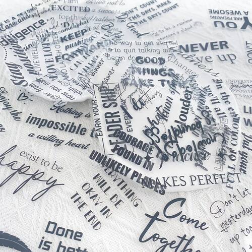 PET Inspirational Quote Stickers Set of 50, Waterproof DIY D