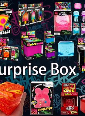 Nee Doh Surprise Box Squishy Toys - 6 Styles Soft Squeeze Fi