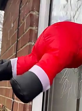 3D Crashing Santa Animated Christmas Window Decoration Xmas