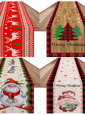 Christmas Decorative Table Runner Linen Sturdy And Durable T