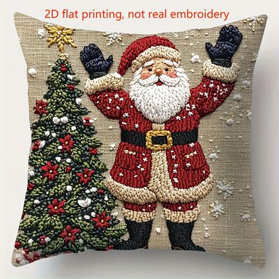 4pcs Christmas Pillow Covers - Traditional Holiday Decoratio