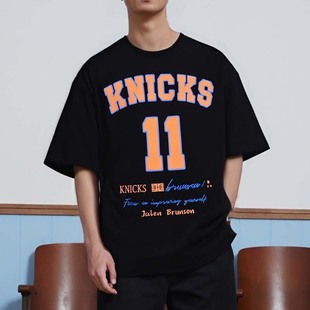 TIP-OFF美式尼克斯布伦森篮球运动速干宽松透气短袖T恤衫投篮服男