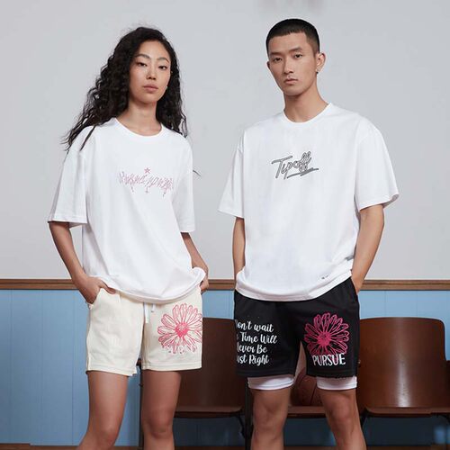 TIP-OFF美式复古雏菊印花篮球运动休闲速干四分短裤宽松透气吸汗