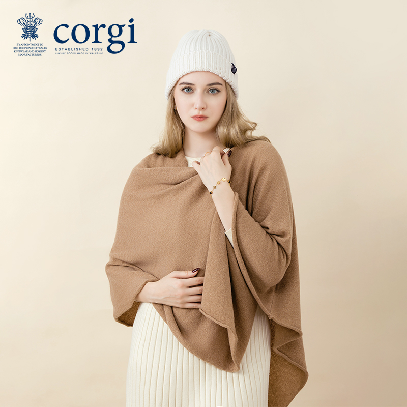 corgi秋冬女纯山羊绒披肩