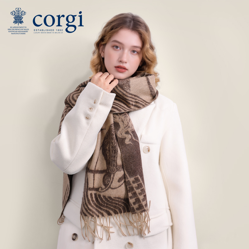 corgi羊绒针织围巾披肩马年限定