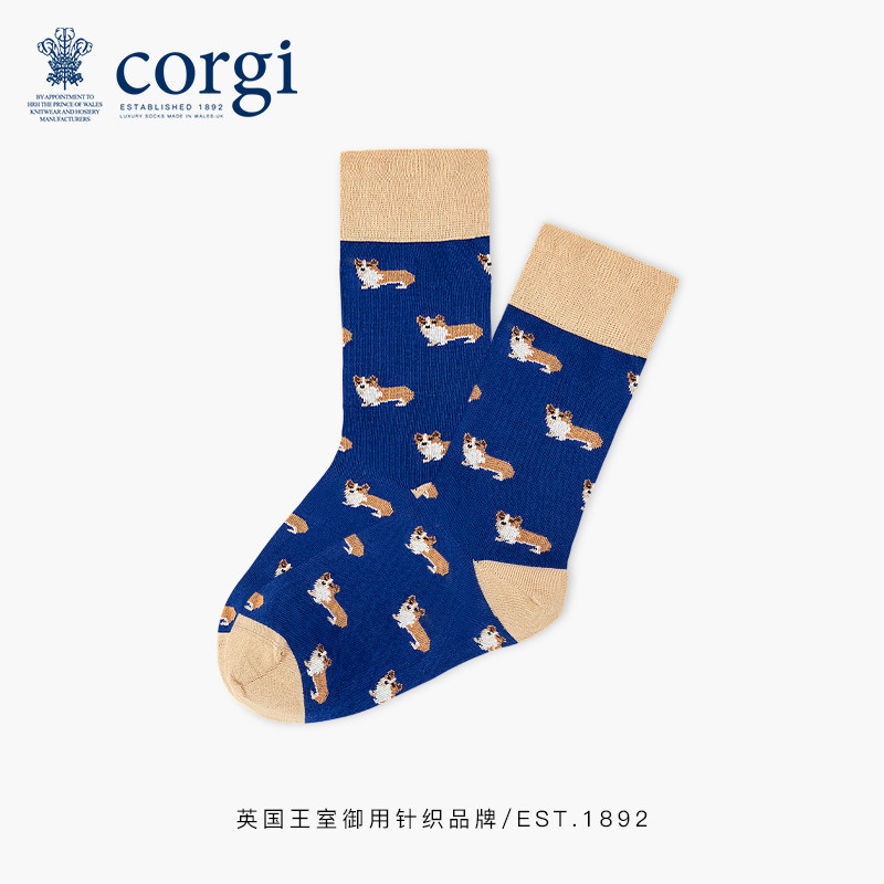 英国进口男士卡通中筒袜