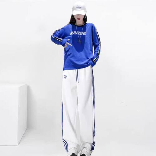 街舞潮牌运动套装女春秋演出服尊巴舞蹈服jazz跳舞衣服爵士舞服装