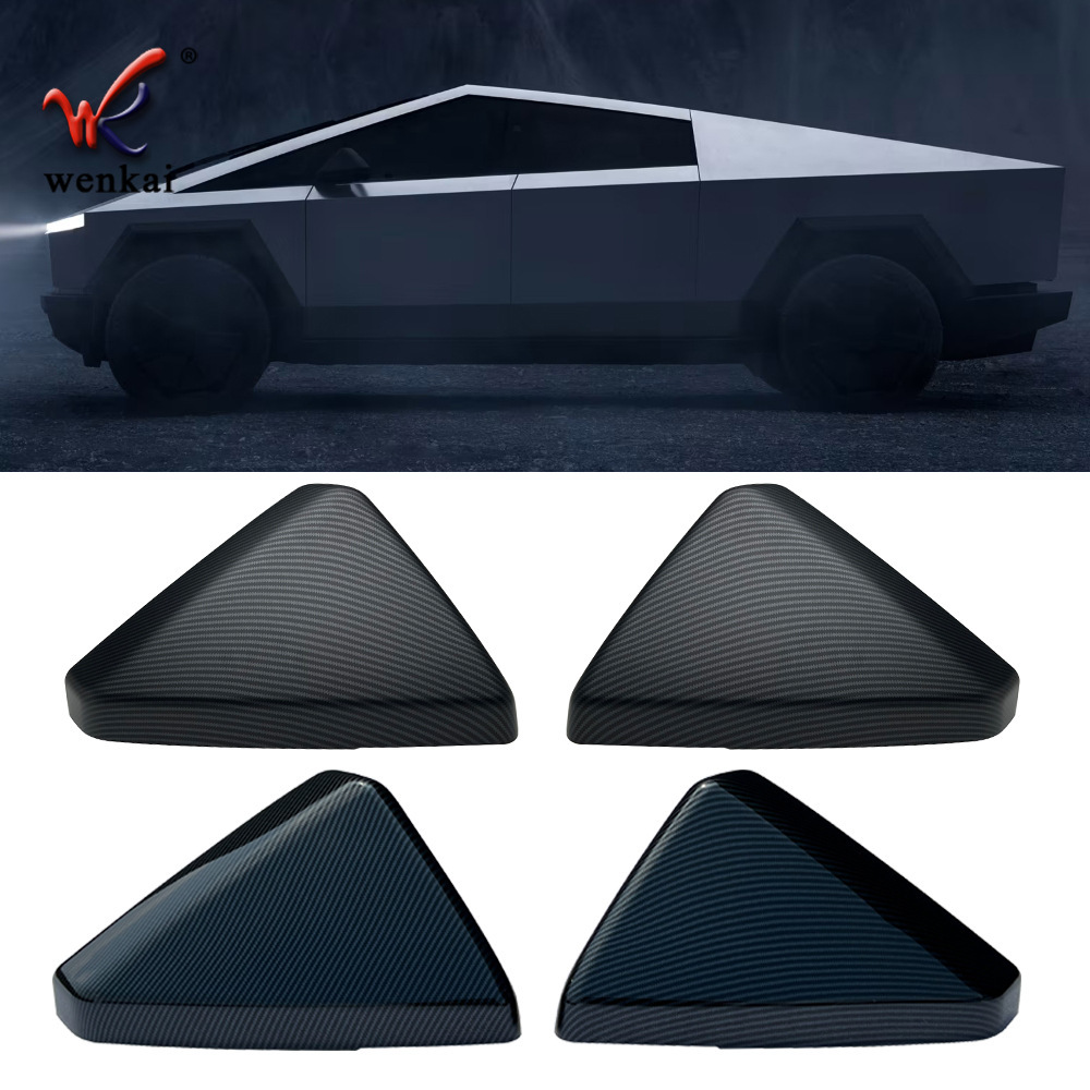 适用24款特斯拉Cybertruck改装后视镜盖赛博皮卡装饰框汽车配件
