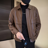 2025秋冬新款翻领皮衣货号9899P145，男装皮衣，电商B217