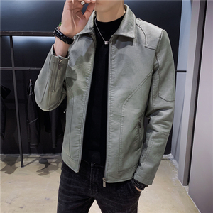 2025秋季新款男机车PU皮夹克皮衣男外套B217-9808-P135图片