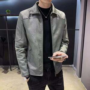2025秋季新款男机车PU皮夹克皮衣男外套B217-9808-P135图片