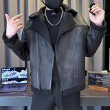 微阔版型皮毛一体皮衣货号：911批价：220，男装皮衣，电商B217