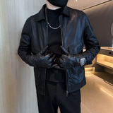 2025秋冬新款男机车PU皮夹克皮衣男外套9881P135198现货，男装夹克，电商B217