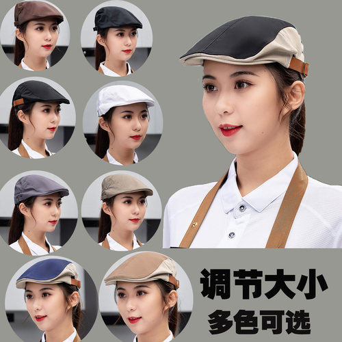 厨师帽子男女透气防油烟服务员