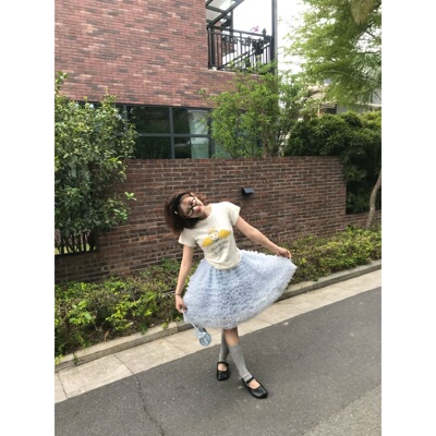 真酱小天使薄荷网纱蛋糕半身裙