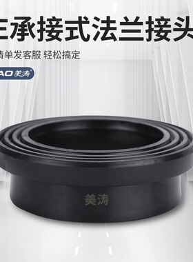 全新料PE法兰热熔焊接承插式自来水灌溉管接头国标加厚管材配件