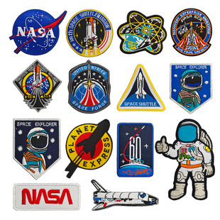 美国宇航局全刺绣徽章 阿波罗计划魔术贴 NASA臂章 DIY胸章士气章