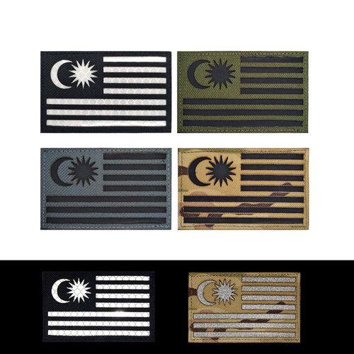 Malaysia 马来西亚国旗 IR反光旗帜 迷彩徽章 战术臂章士气章包贴