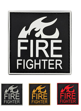 PVC立体火焰火线救援 FIRE FIGHTER消防救火队员魔术贴臂章士气章