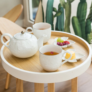 爱陶AITO美浓烧日本原产进口日式桂由美陶瓷茶壶茶杯办公室下午茶