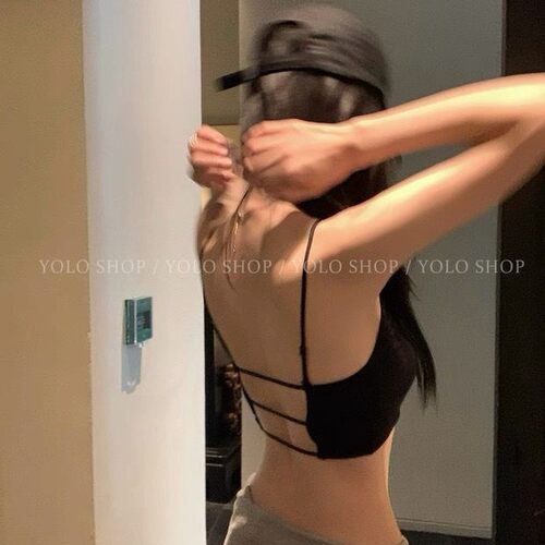YOLO SHOP 【自留美背 】基础百搭自带胸垫露背美背运动内衣吊带