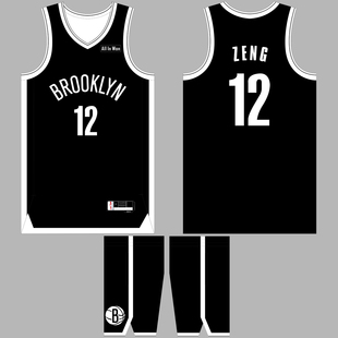 篮网队曾凡博球衣开拓者队杨瀚森16号美式篮球比赛队服定制印号