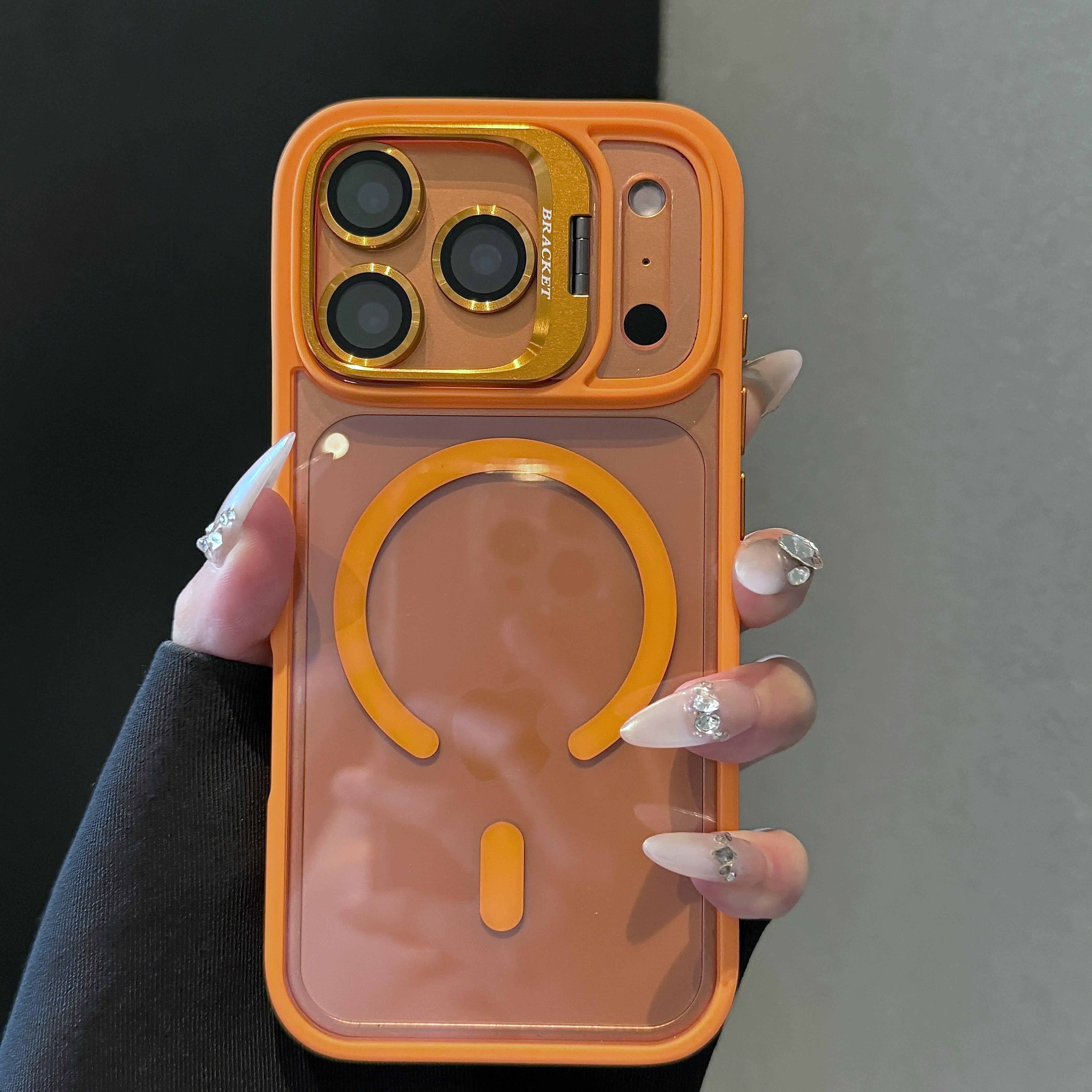 磁吸充电适用苹果17手机壳透明磨砂iPhone17promax镜头支架16promax高级感15带镜头膜14男女款13防摔12保护套