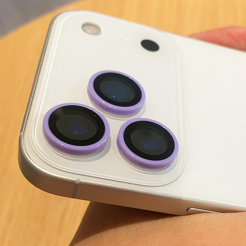 适用苹果17promax陶瓷分体镜头膜iphone16/15pro彩色镜头圈14plus后摄像头保护膜13pro防刮12mini钢化玻璃11p
