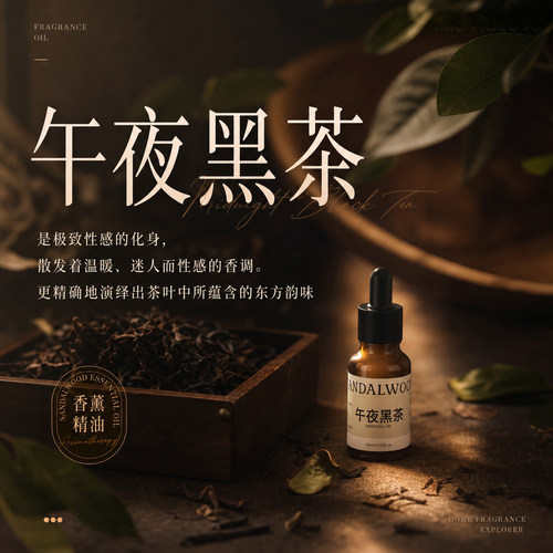 午夜黑茶 香水香精香薰精油香水原料手工皂香精 芳菲香氛