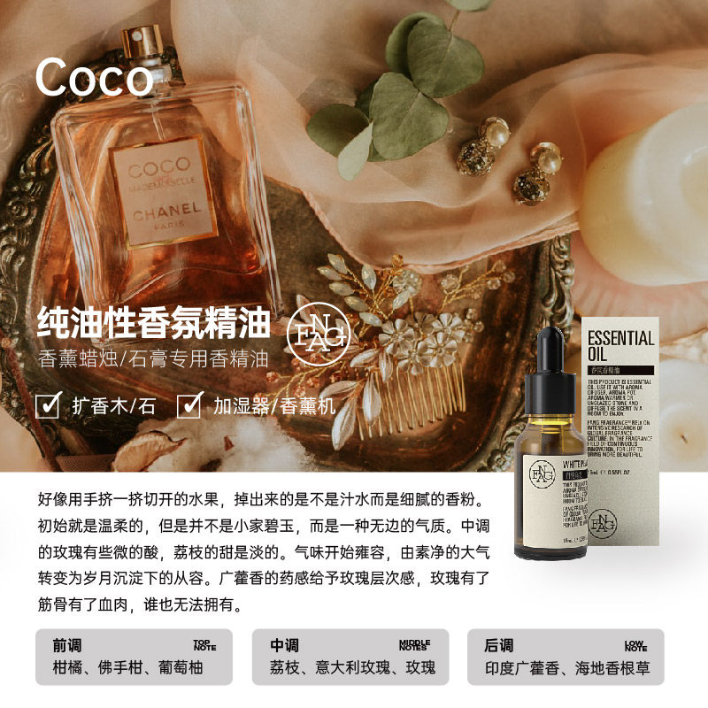 Coco蜡烛精油手工蜡烛香薰蜡烛diy蜡烛香精香薰石膏DIY 芳菲香氛