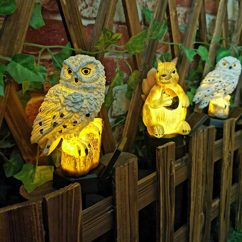 太阳能户外防水庭院夜灯小动物彩灯景观灯露台花园草坪围墙装饰灯