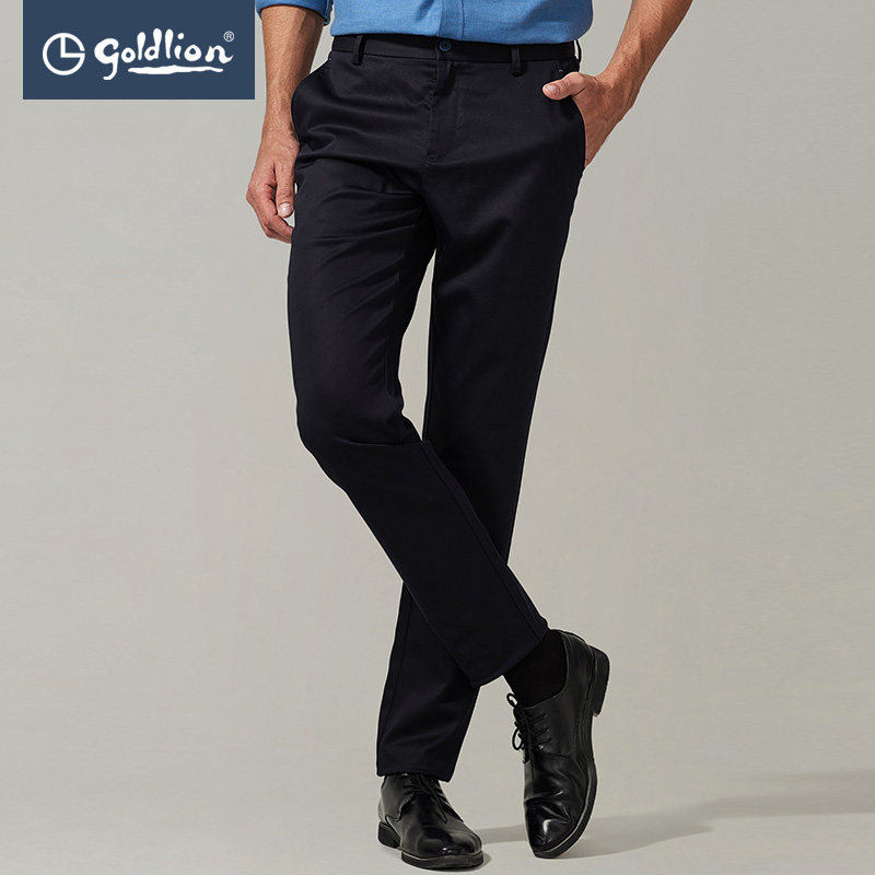 Goldlion Casual pants Tencel black Straight leisure time trousers business affairs leisure time formal wear Men's trousers Lyocell Self cultivationin the Men's clothing, Casual pants  category - from Buy2taobao.com to provide professional Taobao agent buy service