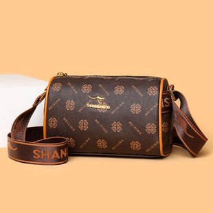 高颜值真皮斜挎包包女2024新款软皮网红时尚单肩包休闲妈妈枕头包