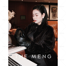 THE MENG【王牌】拉贡胎羊皮皮毛一体row风奢感两穿皮草外套女冬