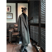 柏林 梦梦THE MENG 阿拉善王府骆驼绒美利奴羊毛双面呢大衣