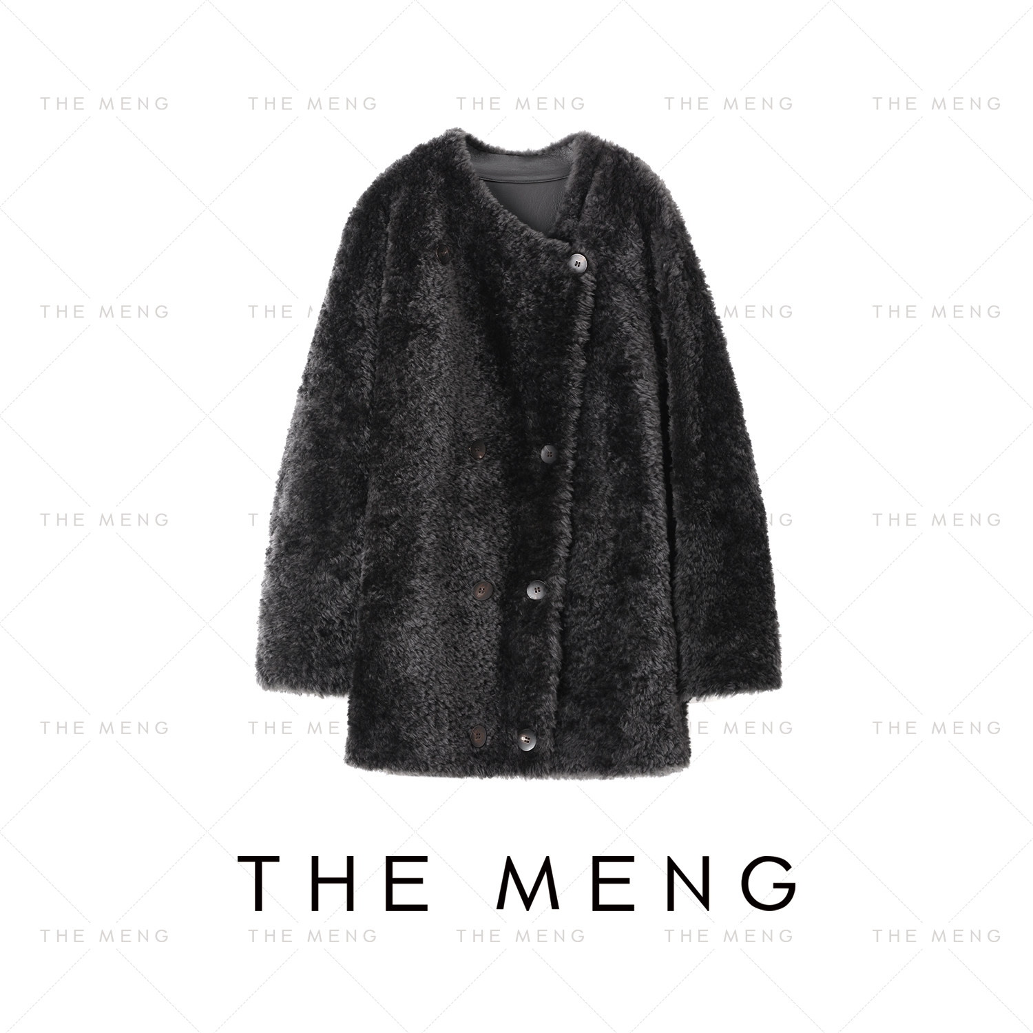 THE MENG【情话】Lacon拉贡羊皮革皮毛一体皮草