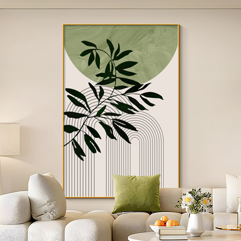 现代客厅抽象装饰画侘寂风沙发背景墙落地画小清新绿植玄关挂画,家居饰品,现代装饰画,淘宝优惠券,粉丝福利购,淘宝优惠卷