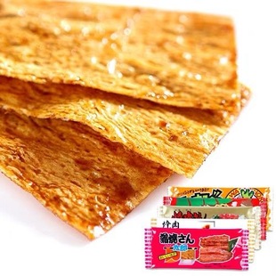 日本进口蒲烧太郎甜辣芥末烤鳗鱼片酱油甜辣条豆皮辣片童年小零食