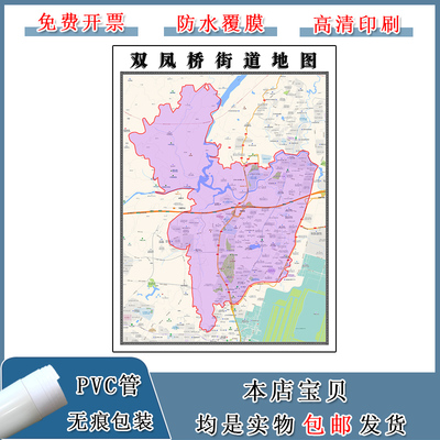 双凤桥街道地图90cm新款办公室背景墙高清贴图重庆市渝北区现货