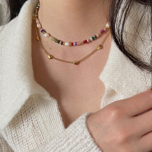 Always线上商店天然石串珠项链