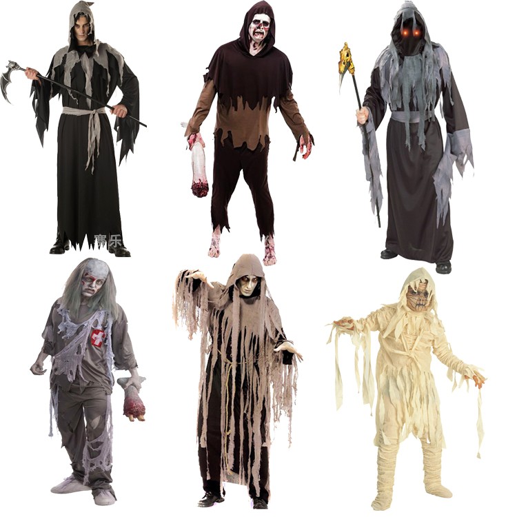 万圣节cos表演服装成人恐怖死神丧尸恶魔鬼酒吧舞台演出化妆舞会