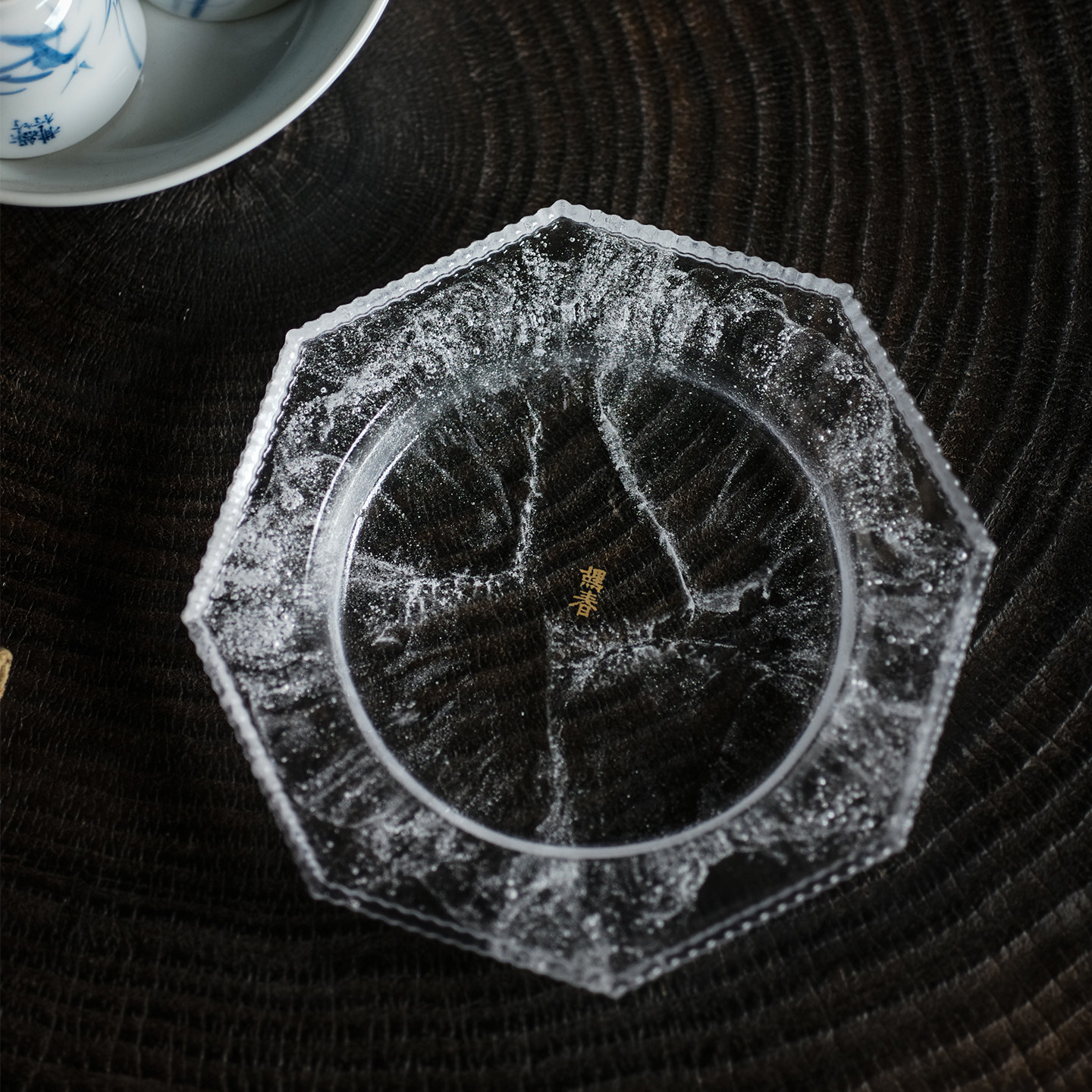 七月长茶盘 手工琉璃八角壶承 中式茶具 景德镇点春