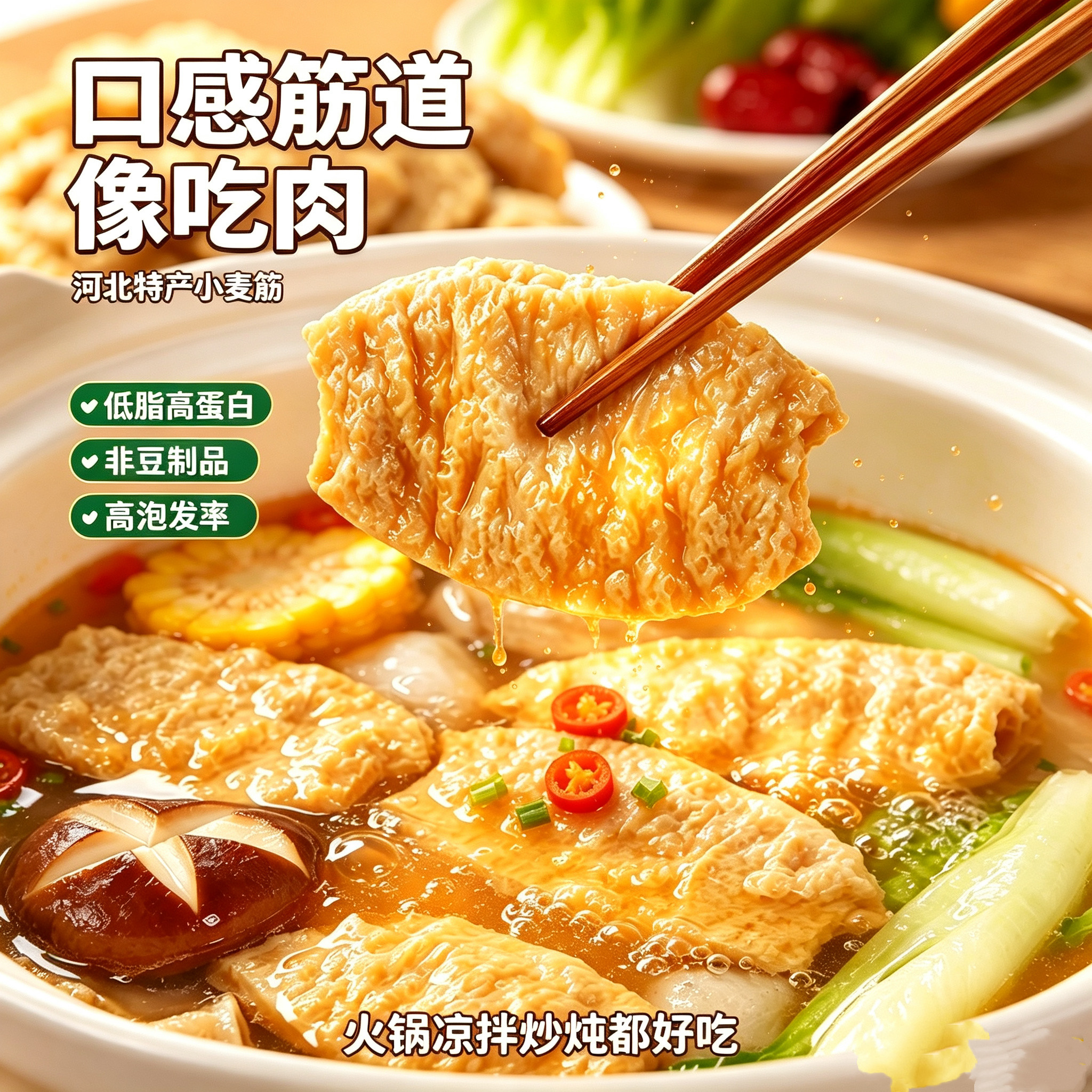 5kg散整箱河北麦黄金干面筋誉皓