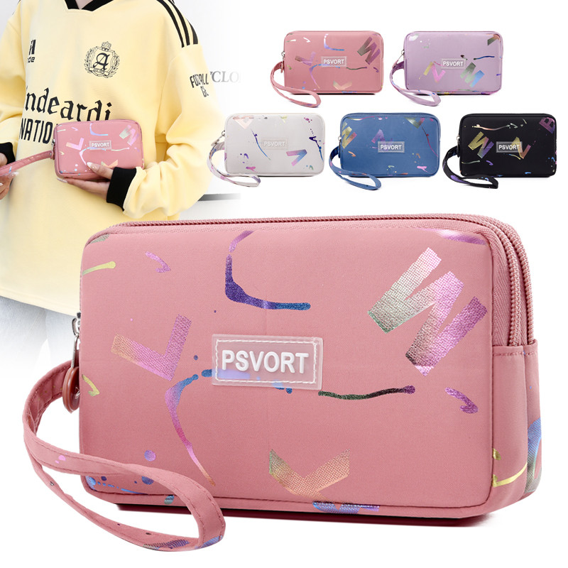 新款手拿包时尚印花设计百搭女士手机包防泼水耐磨两层拉链零钱包,箱包皮具/热销女包/男包,手拿包,淘宝优惠券,粉丝福利购,淘宝优惠卷